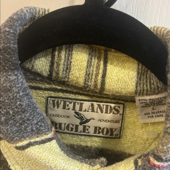 BUGLE BOY WETLANDS OUTDOOR APPAREL
CHARTREUSE/MINTY GREEN BLUE RED SHACKET - Picture 5 of 8